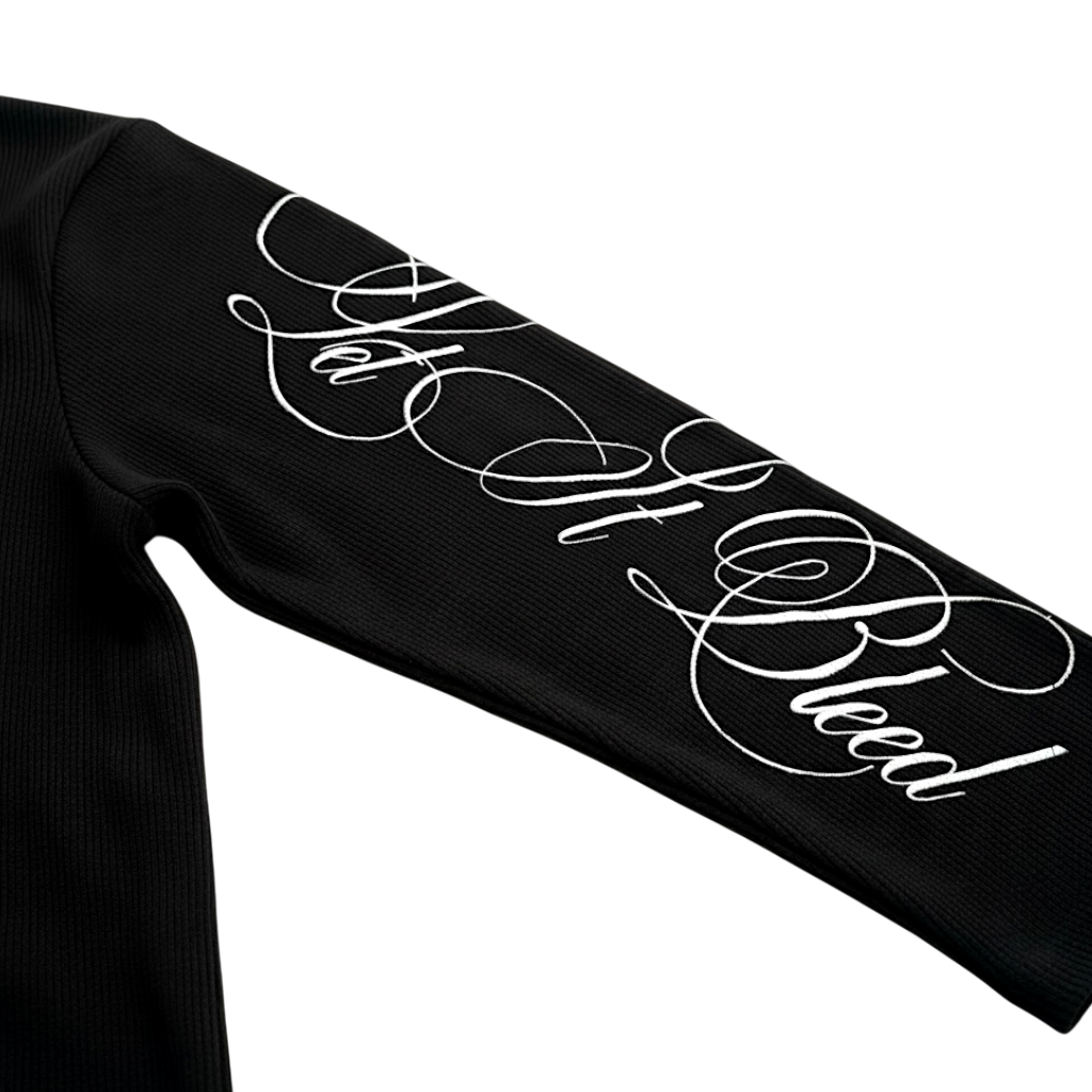 Waffle Long Sleeve | Let It Bleed - Black - Black