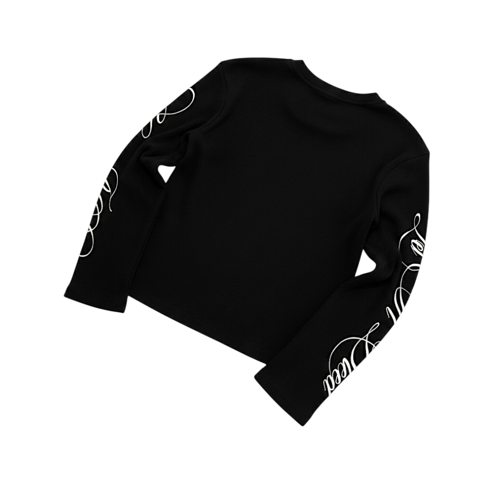 Waffle Long Sleeve | Let It Bleed - Black - Black