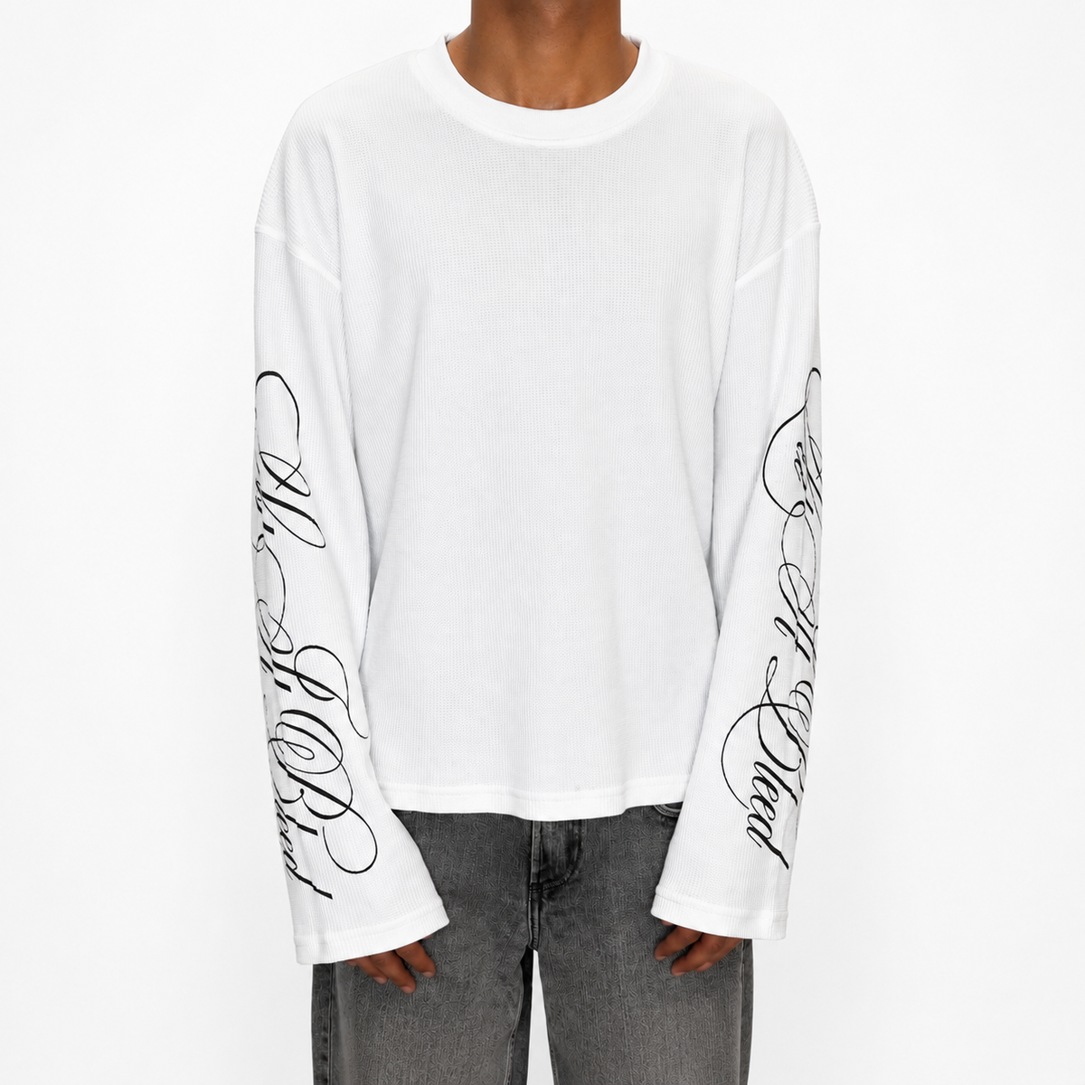 Waffle Long Sleeve | Let It Bleed - White